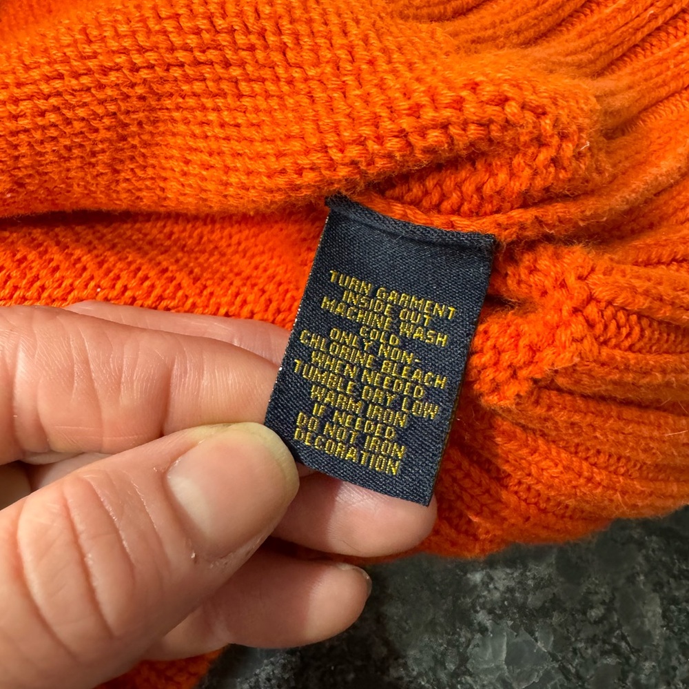 Lauren Ralph Lauren women’s large orange sweater - Picture 10 of 14